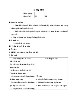 GIÁO ÁN CÔNG NGHỆ 9 «n tËp HKI MỚI NHẤT