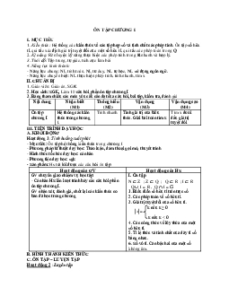Giáo án Toán 7: Ôn tập chương 1 mới nhất