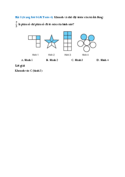 Khoanh và chữ đặt trước câu trả lời đúng: 2/5 là phân số chỉ phân số đã tô màu của hình nào