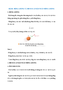 Lý thuyết Động lượng và định luật bảo toàn động lượng (Chân trời sáng tạo 2024) hay, chi tiết | Vật Lí 10