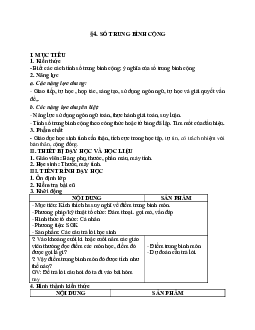 Giáo án Toán học 7 bài 4: Số trung bình cộng chuẩn nhất