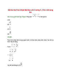 Câu 2 trang 26 Toán 6 Tập 2 | Chân trời sáng tạo Giải toán lớp 6