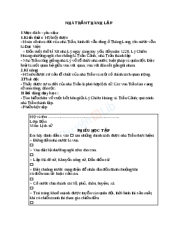 Giáo án Lịch sử 4 bài 12: Nhà Trần thành lập