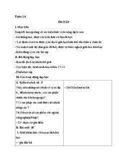 Giáo án địa lý 5 ôn tập mới nhất