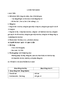 Giáo án toán 5 luyện tập chung mới nhất