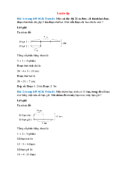 Toán lớp 4 trang 149 Luyện tập