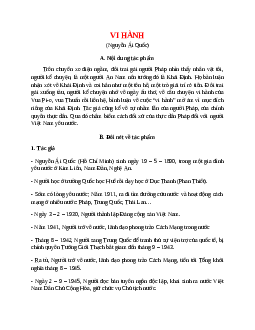 Vi hành - Tác giả tác phẩm – Ngữ văn lớp 11