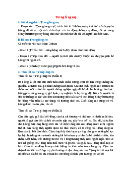 Nội dung chính bài Trong lòng mẹ hay, chính xác nhất