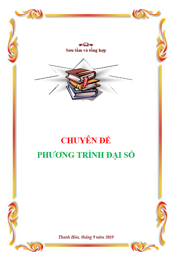 Chuyên đề: Phương trình đại số