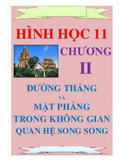 Đường thẳng và mặt phẳng trong không gian quan hệ song song