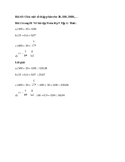 Tính: 300 + 20 + 0,08