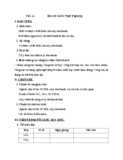 Giáo án công nghệ 12 bài 19: Máy thu thanh mới nhất