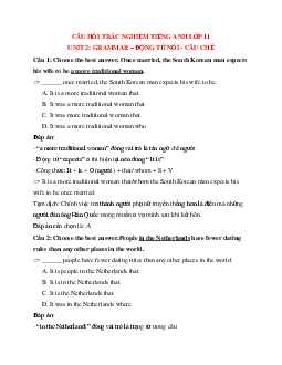 20 câu Trắc nghiệm Tiếng Anh 11 mới Unit 2 có đáp án 2023: Grammar - Động từ nối - Câu chẻ