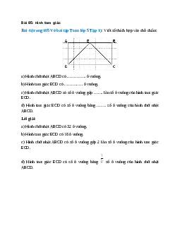 Viết số thích hợp vào chỗ chấm: Hình chữ nhật ABCD có ……….. ô vuông