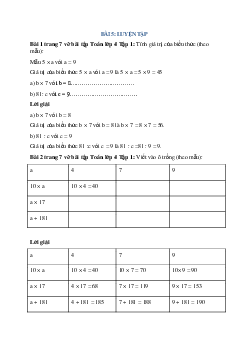 Vở bài tập Toán lớp 4 trang 7 Bài 5: Luyện tập