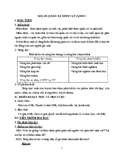 Giáo án Sinh học 9 Bài 49: Quần xã sinh vật mới nhất - CV5555