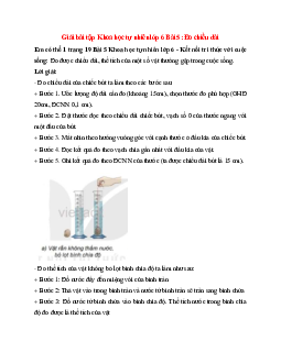 Đo được chiều dài, thể tích của một số vật thường gặp trong cuộc sống