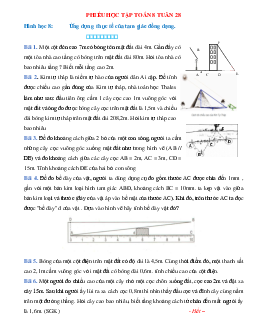 Phiếu bài tập tuần 28 - Toán 8