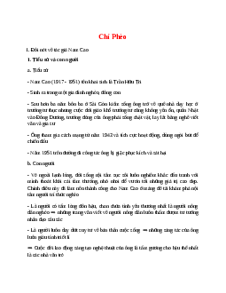 Chí Phèo – nội dung, dàn ý phân tích, bố cục, tóm tắt