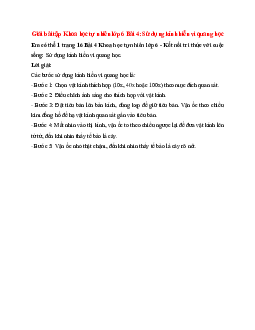 Sử dụng kính hiển vi quang học