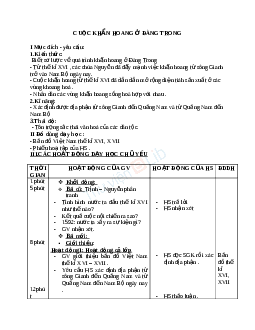 Giáo án Lịch sử 4 Bài 22:Cuộc khẩn hoang ở đàng trong