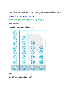Vở bài tập Toán lớp 2 Tập 2 trang 93, 94, 95 Bài 65: Biểu đồ tranh | Kết nối tri thức