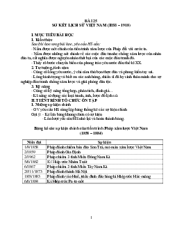Giáo án Lịch sử 11 Bài 25 Sơ kết lịch sử Việt Nam mới nhất