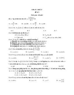 Bộ 15 đề thi Giữa kì 1 Toán lớp 11 cực hay