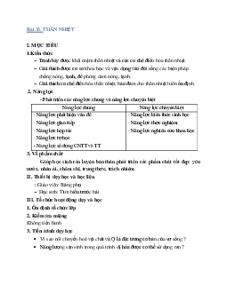 Giáo án Sinh học 8 Bài 33: Thân nhiệt mới nhất - CV5512