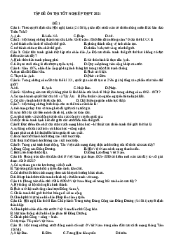 11 đề ôn thi THPT môn Lịch Sử chọn lọc, có đáp án