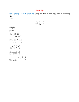Trong các phân số dưới đây, phân số nào bằng 25/100