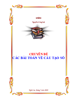 Các bài toán về cấu tạo số