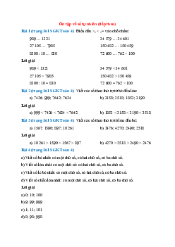 Toán lớp 4 trang 161 Ôn tập về số tự nhiên ( Tiếp theo)