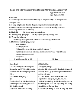 Giáo án Sinh học 10 Bài 27: Các yếu tố ảnh hưởng đến sinh trưởng của vi sinh vật mới nhất – CV5512