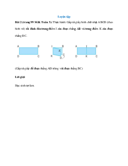 Thực hành: Gấp tờ giấy hình chữ nhật ABCD