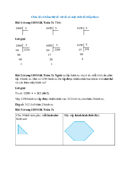 Toán lớp 3 trang 118 Chia số có bốn chữ số với số có một chữ số (tiếp theo)