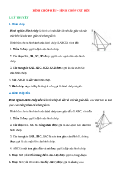 Hình chóp đều - Hình chóp cụt đều
