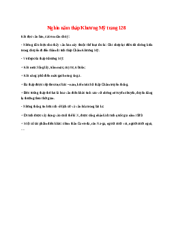 Soạn bài Nghìn năm tháp Khương Mỹ trang 128 – ngắn nhất Kết nối tri thức