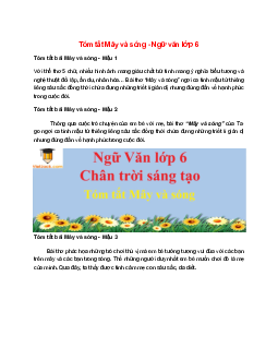 TOP 9 mẫu Tóm tắt Mây và sóng 2025 hay, ngắn gọn