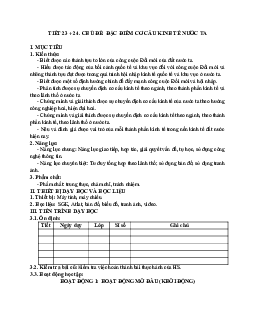 Giáo án Địa lí 12 Bài 20 Chuyển dịch cơ cấu kinh tế mới nhất
