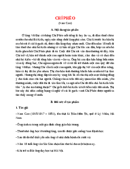 Chí Phèo - Tác giả tác phẩm – Ngữ văn lớp 11