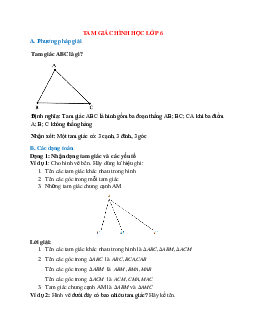 Tuyển tập những bài tập về Tam giác hình học lớp 6 có lời giải