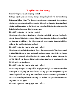 Tóm tắt Ý nghĩa của văn chương nhanh nhất, ngắn gọn
