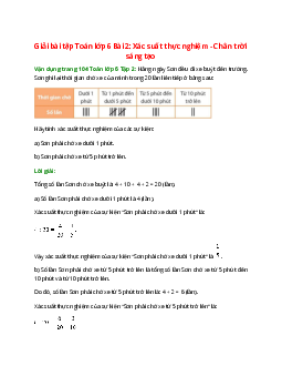 Vận dụng trang 104 Toán 6 Tập 2 | Chân trời sáng tạo Giải toán lớp 6