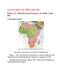 Lý thuyết Lịch Sử 9 Bài 6 (mới 2023 + 16 câu trắc nghiệm): Các nước châu Phi
