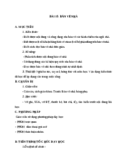 Giáo án Công Nghệ 8 Bài 15: Bản vẽ nhà mới nhất