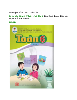 Luyện tập 3 trang 97 Toán 6 Tập 2 | Cánh diều Giải toán lớp 6
