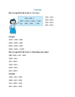 Toán lớp 3 trang 103 Luyện tập