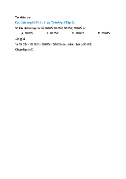 Số lớn nhất trong các số 96 835; 89 653; 98 653; 89 635 là: 96 835, 89 653