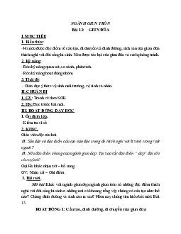 Giáo án Sinh học 7 Bài 13: Giun đũa mới nhất - CV5512